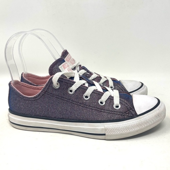 Converse Chuck Taylor All Star Low Top Sneaker Pink Blue Youth 2 - Picture 1 of 8